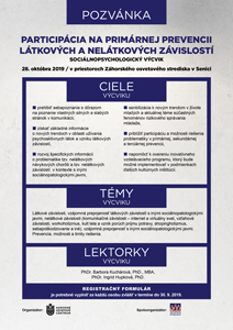 PARTICIPÁCIA NA PRIMÁRNEJ PREVENCII LÁTKOVÝCH A NELÁTKOVÝCH ZÁVISLOSTÍ